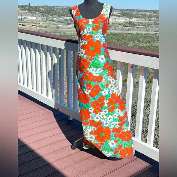 Concept 70’s‎ Vintage Floral Maxi Dress - Picture 7 of 16
